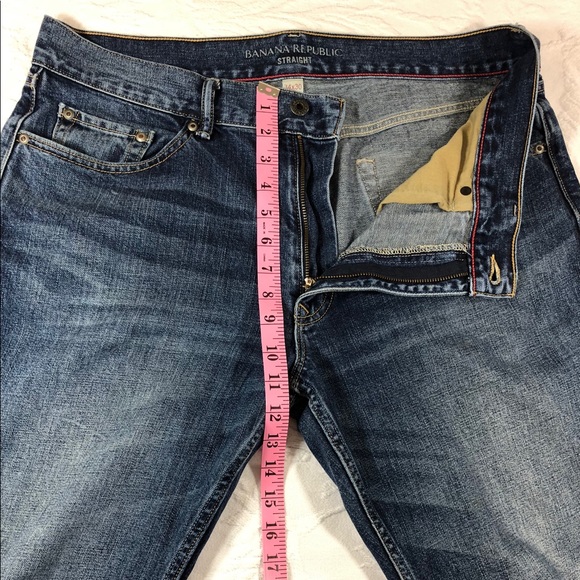 BANANA REPUBLIC Men Jeans Straight 34-30 100% Cott - Picture 3 of 7